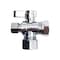Thrifco Plumbing 5/8 Inch Comp x 1/2 Inch Slip Joint x 3/8 Inch Comp Quarter Turn Brass  Angle Stop Valve 4406489 - alternate 2